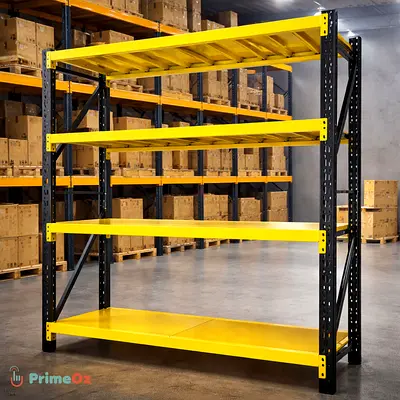 WAREHOUSE RACK FOR SHED, WAREHOUSE, SHOP, STORE, HOME-black yellow