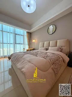 Luxury one-bedroom apartment with a charming open view, gym, swimming pool and parking for rent in A