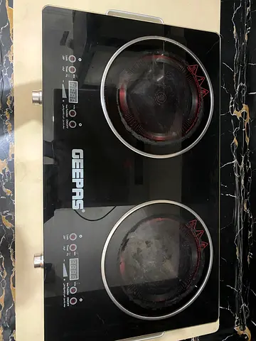 Geepas Double Electric Hot Plate - 2 Burner Portable Hob