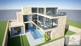 PRIME VILLA IN AL HOSHI | 10,000 SQ.FT | 5 MASTER BEDS WITH ELEVATOR, POOL, GLASS FACADES & MARBLE F