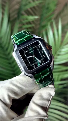 Cartier Santos Green Arabic Numerals Large 2025
