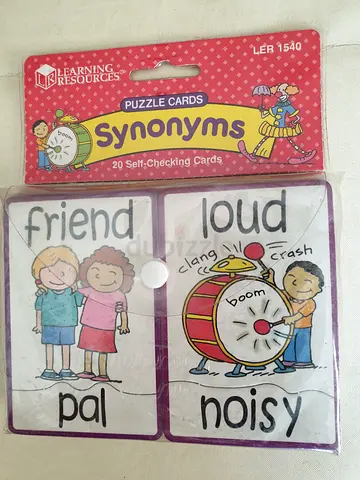 Learning Resources Puzzle Cards - Synonyms (20 Self-Checking Cards)