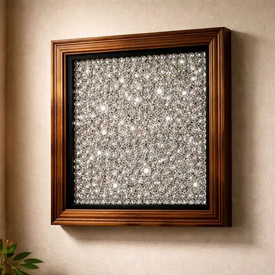 Framed Sparkling Crystal Wall Art 50cm x50cm
