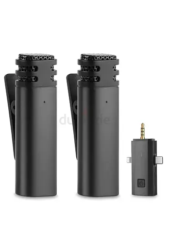 SYOSI Mini Wireless Lavalier Microphone Set – 2 Transmitters + Receiver (Like New)