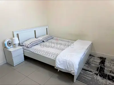 White Double Bed Frame with Nightstand and Rug - Good Condition , Urgent sale due to leaving country