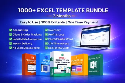 1000+ Excel Template Bundle | Business, Profit  Loss, Invoices, Budget Sheets for business