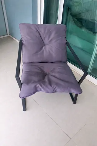 Outdoor/Patio Armchair with Cushioned Seat (Grey) 2 single and 2 seats