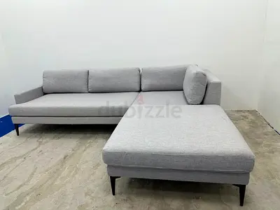 Still brand new west elm sofa with footstool