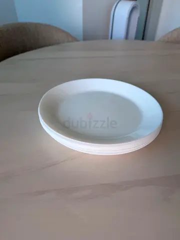 IKEA Set of 6 White Dinner Plates