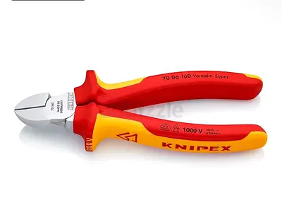 KNIPEX Insulated 1000V Diagonal Cutting Pliers, CHROME (160mm), Made in Germany