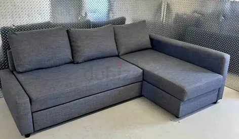 Ikea L Shape Sofa cum bed with big storage in L