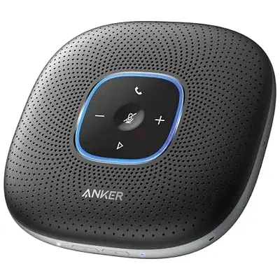 Anker Conference Microphone, PowerConf Bluetooth Speakerphone with 6 Mics, Enhanced Voice Pickup, 24