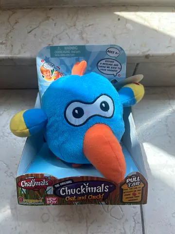 Chuckimals Pull  Play Blue Bird Plush (New in Box) (Price Negotiable)