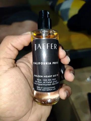 Jaffer California Privé Golden Heart 60% Concentrated Oil Perfume - 50ml (Used)