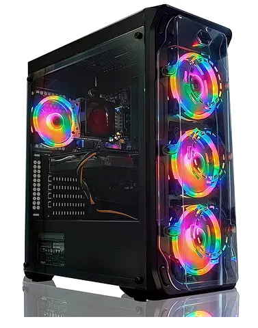 Full Gaming Setup – PC + Curved Monitor + Keyboard  Mouse | i5 12400 / GTX 1660