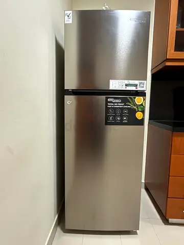 Silver double-door refrigerator – good condition