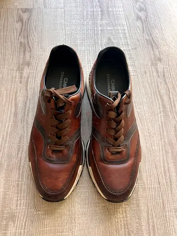men elevetor shoes 42 size Italy leather