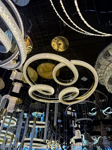 Modern LED Crystal Ring Chandelier - Decorative Ceiling Light