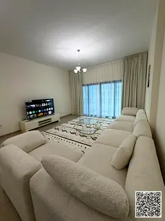 Luxury apartment, brand new, two bedrooms and a spacious living room, fully furnished with a balcony