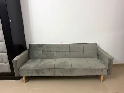 Sofa bed 3 seater gray color