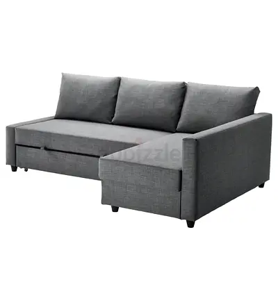 FRIHETEN
Corner sofa-bed with storage, Skiftebo dark grey