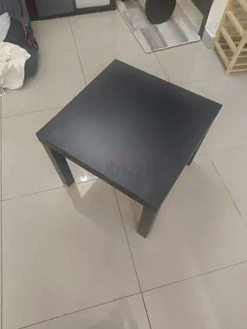 Simple Black Square Side Table - Good Condition
