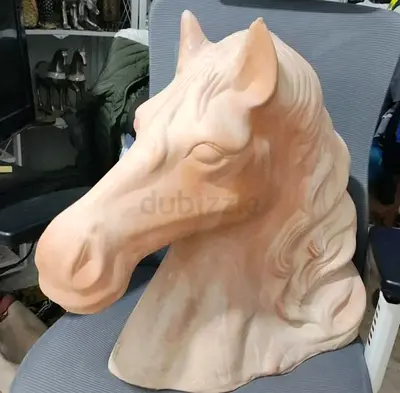Large Ceramic Horse Head Bust - Decorative Sculpture