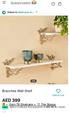 Branches Decorative Wall Shelf (Set of Bracket  Shelf)
