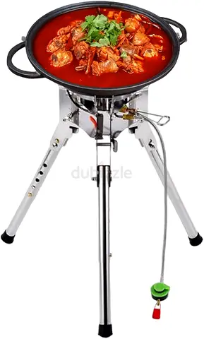 Outdoor Camping Stove | Camping Stove with Stand | Cooking Accessories with Brackets and Adjustable