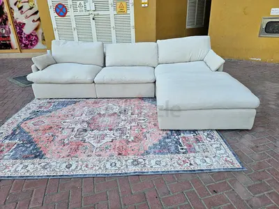 Home Center L Shape Sofa Beige Excellent Condition