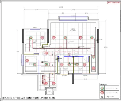 I am Making Drawings HVAC chiller and Heat load calculations