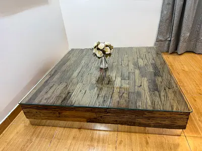Marina Home Railway Wood Large Coffee Table