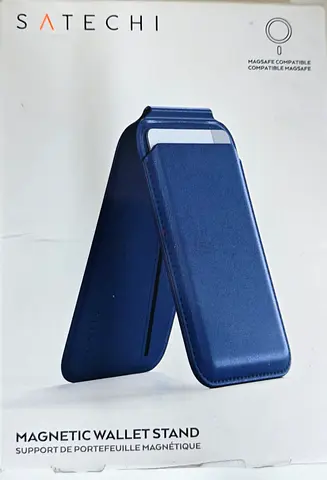 Satechi Magsafe Wallet, Vegan-Leather Magnetic Wallet for iPhone with 4 Card Slots, NFC Pass Through