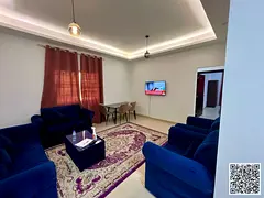 Luxury one-bedroom apartment with a balcony and sea view. Ajman Corniche. Fully furnished, available