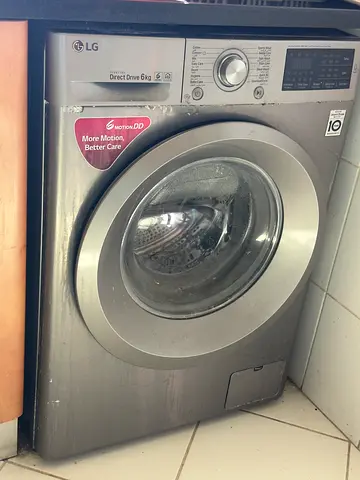 LG Front Load Washing Machine 6kg - Silver, Direct Drive