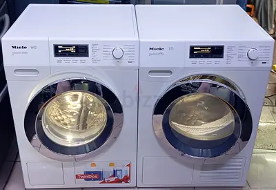 Free delivery Miele Front Load 9 kg Washer and 9 kg Dryer Pair - White, Excellent Condition