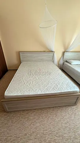 Queen Bed + Mattress for Urgent Sale