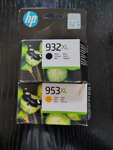 HP 932XL and 953XL Original Ink Cartridges (Black  Yellow) - Boxed