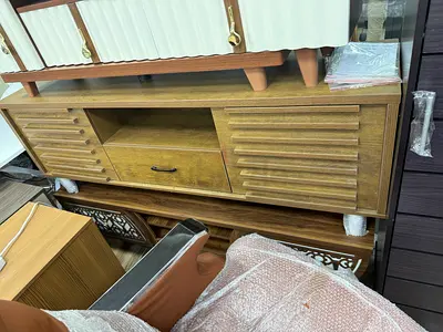 Wooden TV Unit / Entertainment Cabinet - Medium Brown