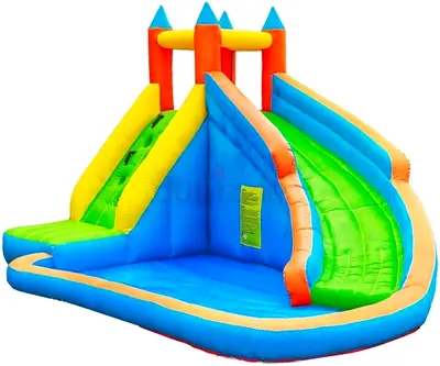 Bouncy Castles Playground Trampoline Inflatable Castle Home Childrens Slide Outdoor Toys Rock Climb