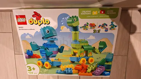 LEGO DUPLO 10451 3-in-1 Dinosaurs on Wheels (108 pcs) - Brand New Unopened