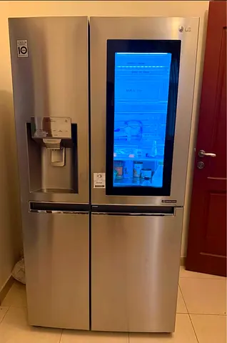 Free delivery LG Side-by-Side Refrigerator with InstaView Door (Silver)