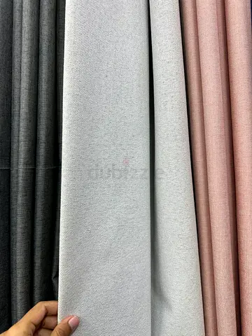 Linen-Texture Curtain Panels (Pink) - Fabric Samples