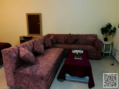 The largest furnished studio with a separate kitchen for monthly rent in Ajman - Corniche - Residence Towers