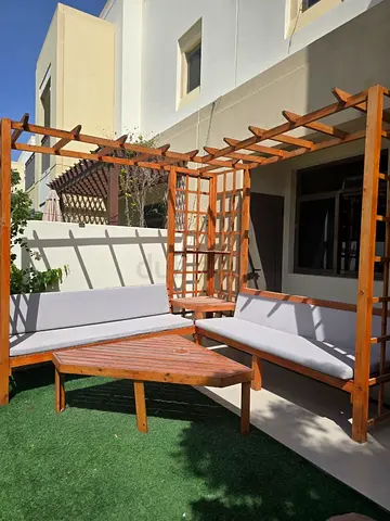 Premium Danube Garden Sofa Set – Solid Pine Wood | With Cushions  Center Table
