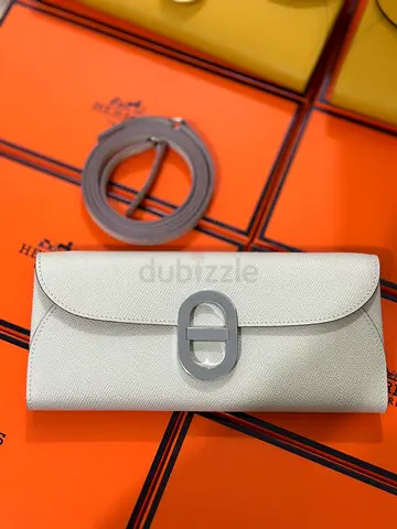 Hermes Leather Crossbody/Clutch with Detachable Strap