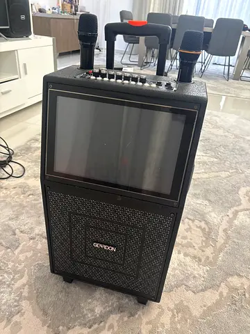 Portable Karaoke Speaker System with Mic and Touchscreen