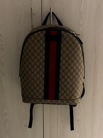 Gucci Beige GG Supreme Canvas Web
Backpack