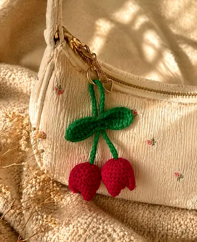 Handmade Tulip Bag Charm