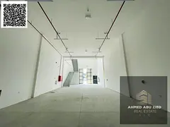 Cheapest annual commercial warehouse for rent in Al Jurf Industrial 3, Ajman, 3,200 sq ft with mezza